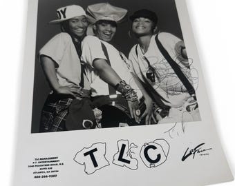 RARE Original TLC ALL signiertes Tionne T-Box Watkins Frühes Auto gerahmtes 8 × 10 Foto