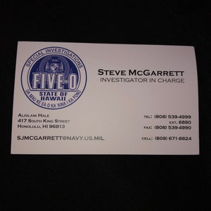 Redémarrage de la carte d'identité Steve McGarrett Hawaii Five-0 Badge