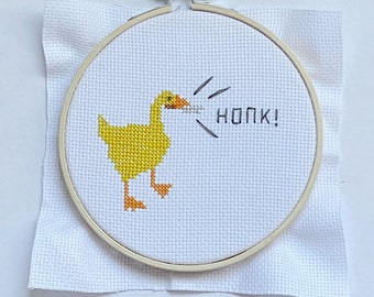 Untitled Goose Game Cross Stitch