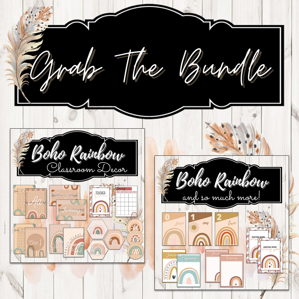 Boho Rainbow Growth Mindset Posters & Motivational Posters - Etsy Singapore
