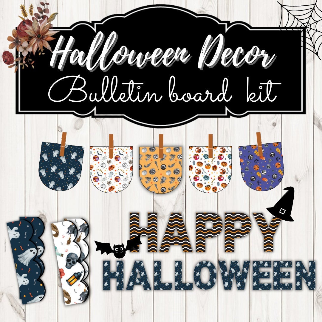 Halloween Bulletin Board Kit | Halloween Bulletin Board Borders ...
