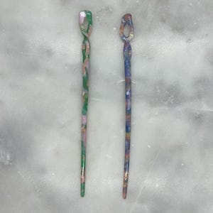 Loop Hair Sticks, 7&quot; Vintage Style Hair Sticks, Hair Accessories, Chinese Style Hair Sticks, Hair Pin, Chopsticks, Bun Holder, Sticks, Pins