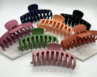 Portland Hair Claw (Group A), 4.5” Hair Claws, Hair Claws Matte Colors, French Hair Claw, Hair Accessories, Hair Clips, Barrettes, Claw Clip