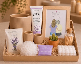 Personalized Mom and Daughter Gift Box, Custom Illustration, Mother’s Day Gift for Mom, Birthday Gift from Daughter, Spa Gift for her