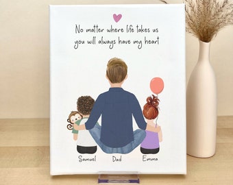 IDIY Cadeau Papa Cadre Photo Fu00eate Des Pu00e8res - Cadeau Personnalisu00e9 Avec