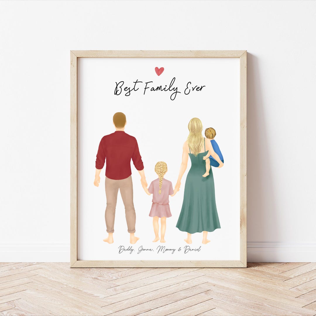 Personalized Framed Wall Art for Dad Mom and Kids, Mother's Day Gift ...