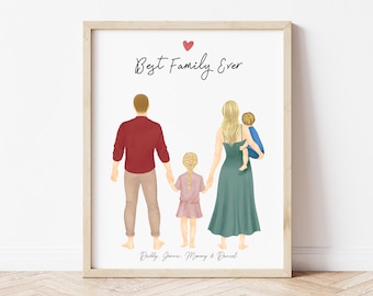 Personalized Framed Wall Art for Dad Mom and Kids, Mother's Day gift idea, dad birthday gift idea, Mom birthday present, Christmas gift idea