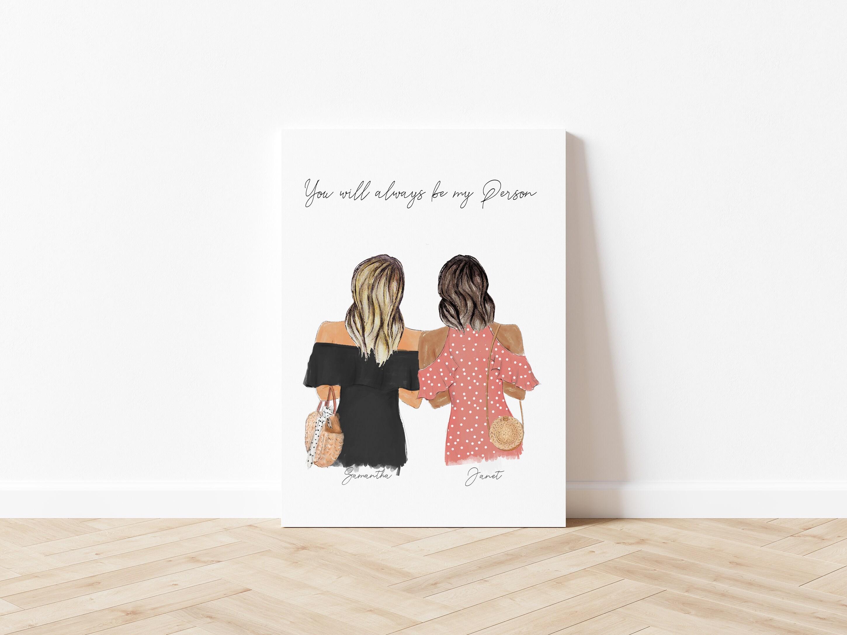 Personalized Wall Art Best Friends Customizable gift for Etsy