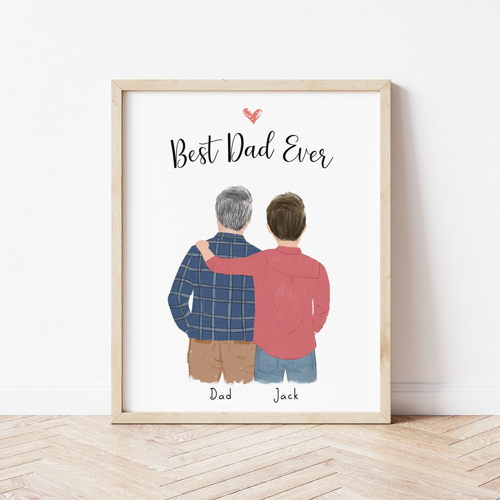 Personalized Framed Wall Art Dad and Son Father's Day | Etsy