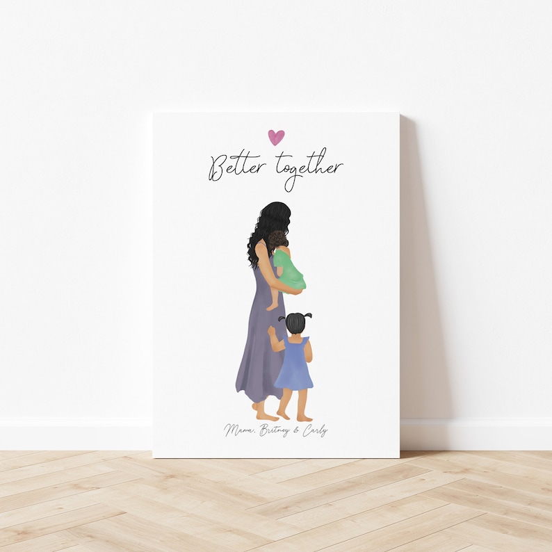 Personalized Framed Wall Art Mother and Daughters, Mother's Day Gift ...