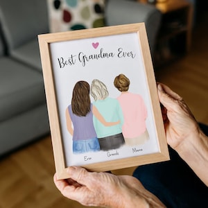 Personalized Framed Wall Art Mother and Daughter, Mother's Day Gift ...