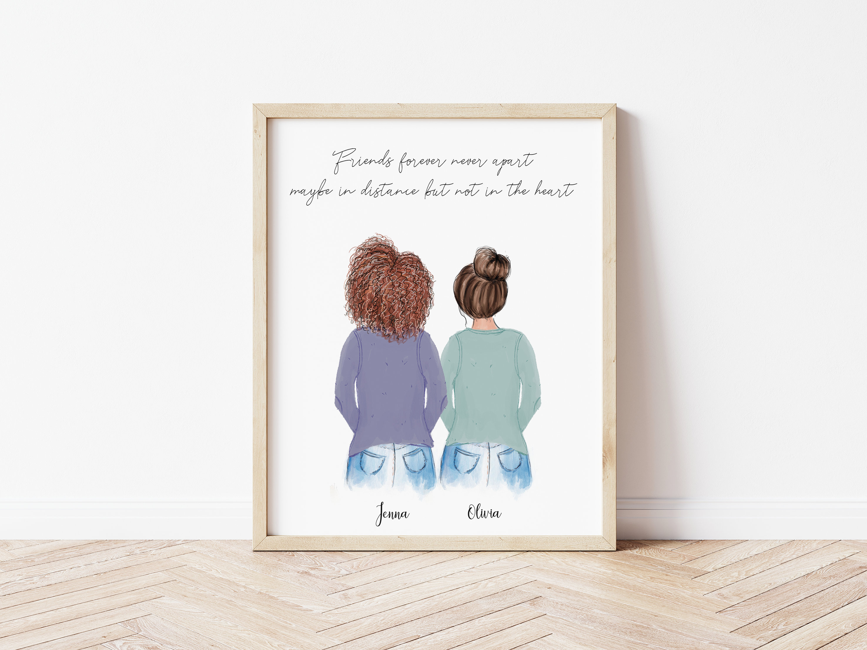 Personalized Wall Art Friends Customizable Print Art for Etsy