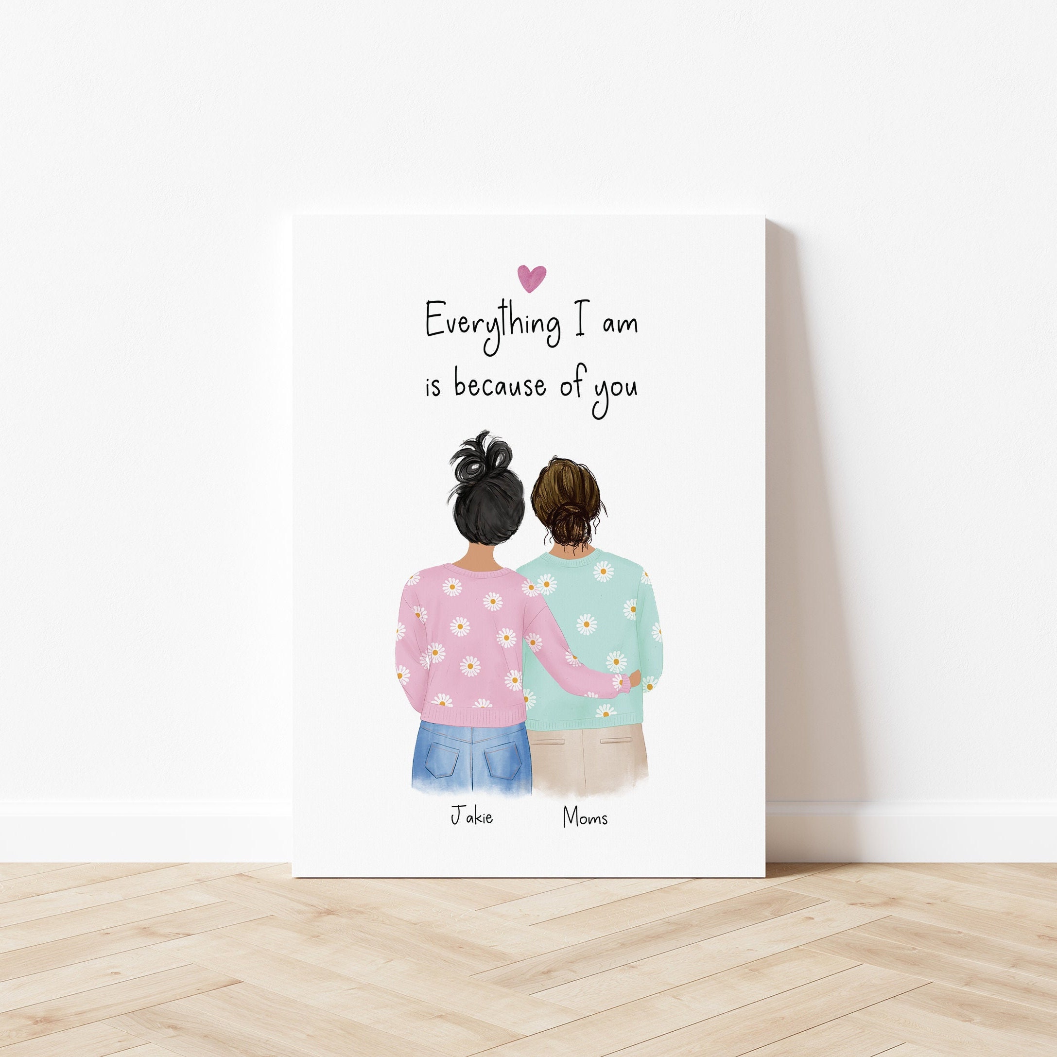 Personalized Framed Wall Art Mother and Daughter, Mother's Day Gift ...