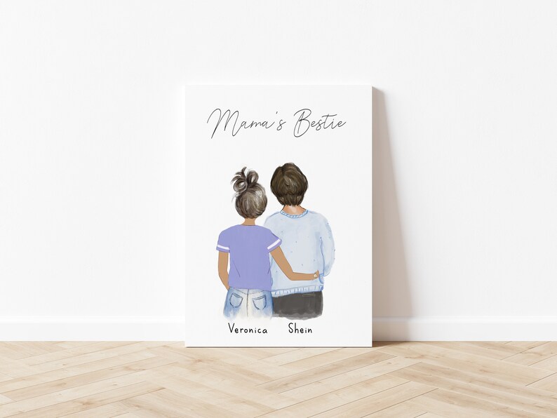 Personalized Wall Art for Mother and daughter Mom gift from Etsy