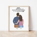 Personalized Framed Wall Art Dad and Daughter, gift for dad from daughter, dad print art from mom, Dad birthday gift, daughter portrait