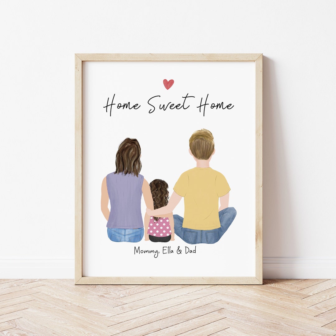 Personalized Framed Wall Art Mom Girl Dad, Mother's Day Gift, Mom Gift ...