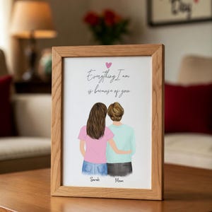 Personalized Framed Wall Art Mother and Daughter, Mother's Day Gift ...