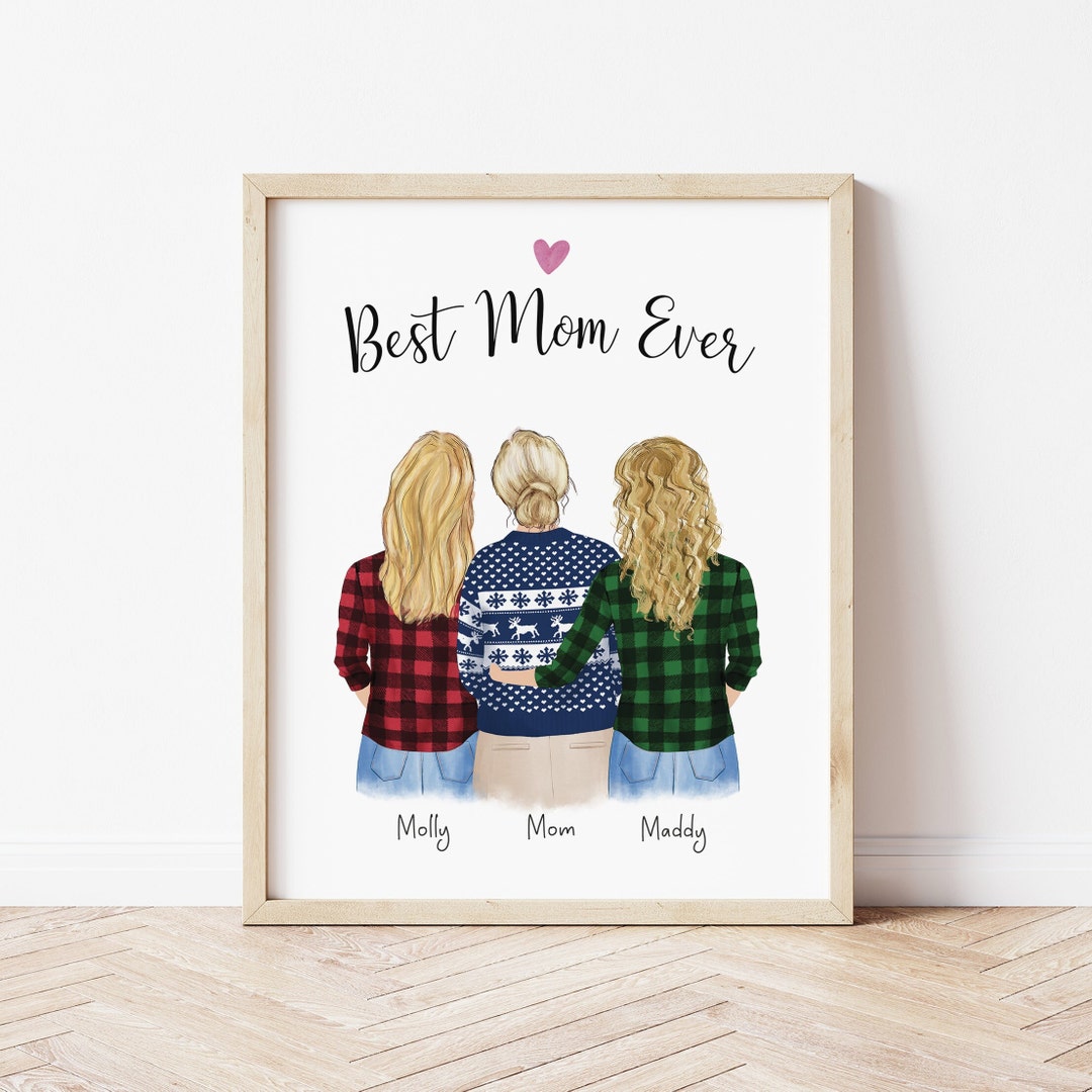 Personalized Framed Wall Art for Mom, Mother Gift From Daughters