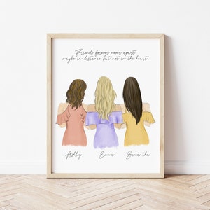 Personalized Framed Wall Art best friends, birthday gift idea, customizable gift for girls, bridesmaid proposal, you are my person print art