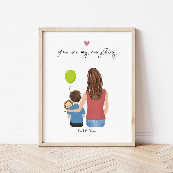 Mother and Son - Etsy