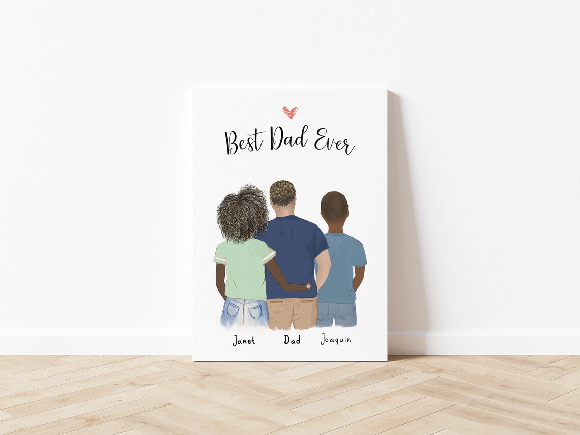 Personalized Wall Art for Dad son and daughter Dad gift from Etsy
