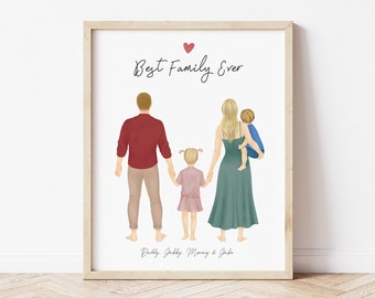 Personalized Framed Wall Art for Dad Mom and Kids, Mother's Day gift idea, dad birthday gift idea, Mom birthday present, Christmas gift idea