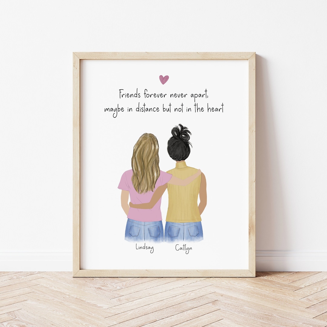 Personalized Framed Wall Art for Friend Best Friends Gift