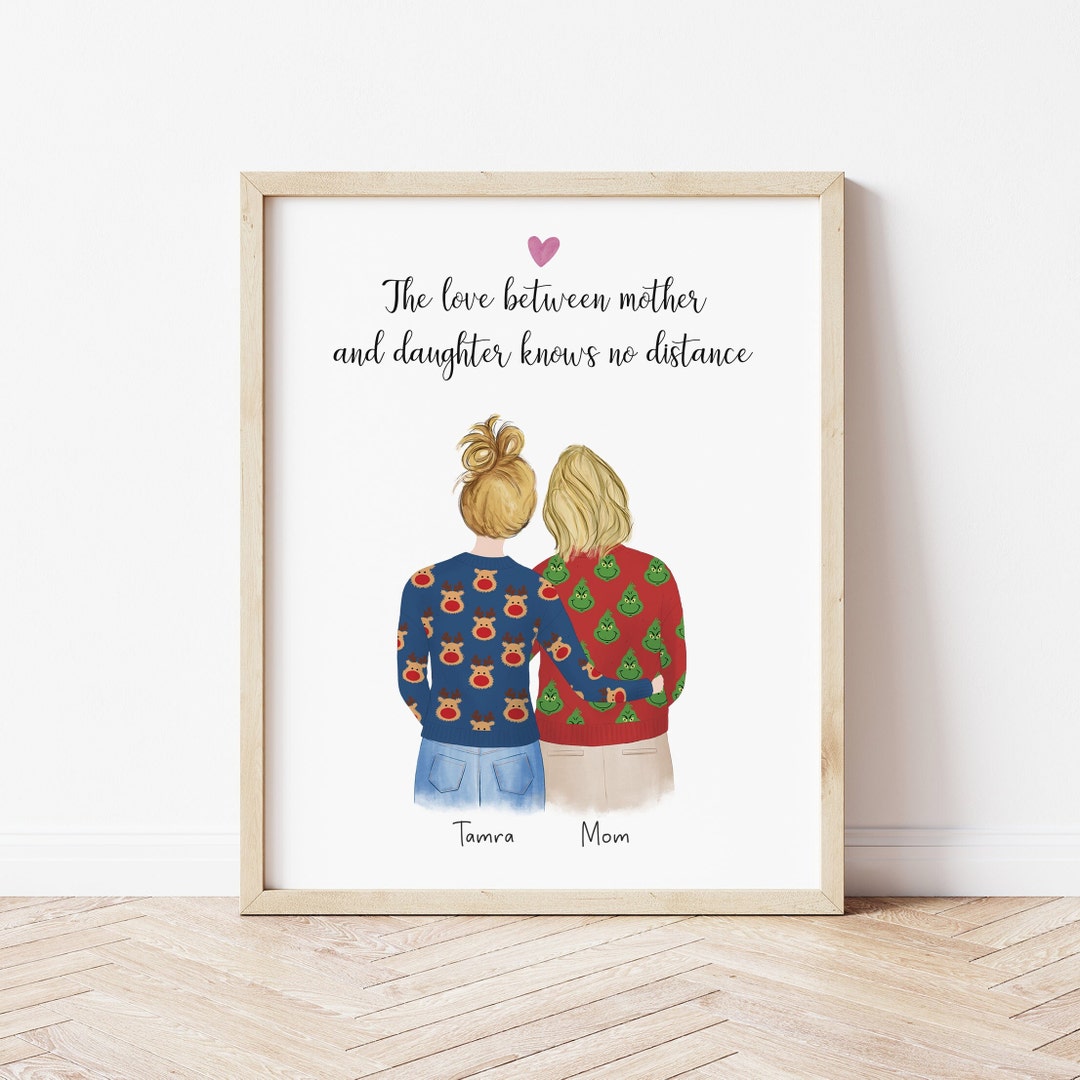 Personalized Framed Wall Art Mother and Daughter, Mom Gift From ...