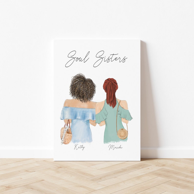 Personalized Framed Wall Art Best Friends Customizable Gift Etsy