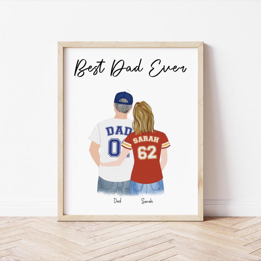 Personalized Framed Wall Art Dad and Daughter, Father's Day Gift Idea ...