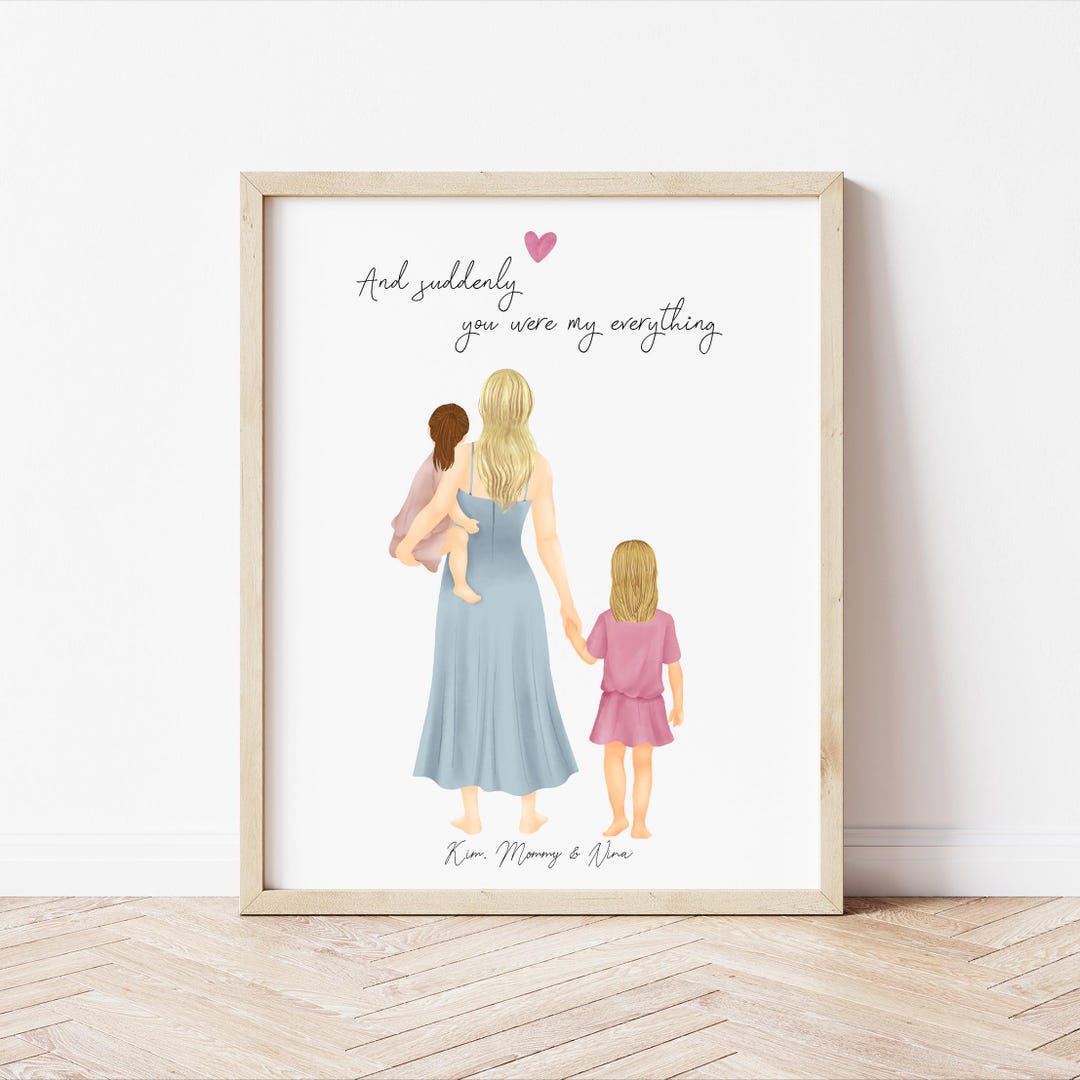Personalized Framed Wall Art Mother and Daughters, Mother's Day Gift ...