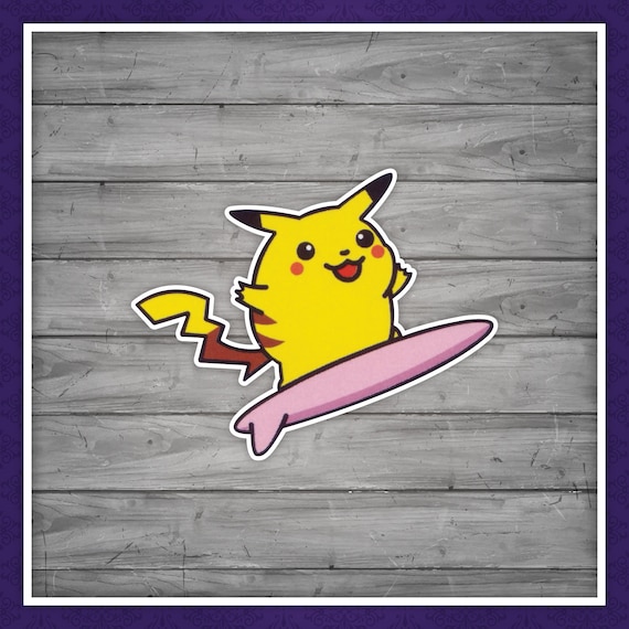 Happy Pikachu Electric Type Vinyl Sticker