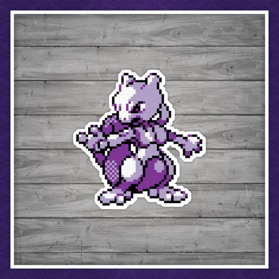 Decal/Sticker Pokemon 8-Bit Mewtwo 