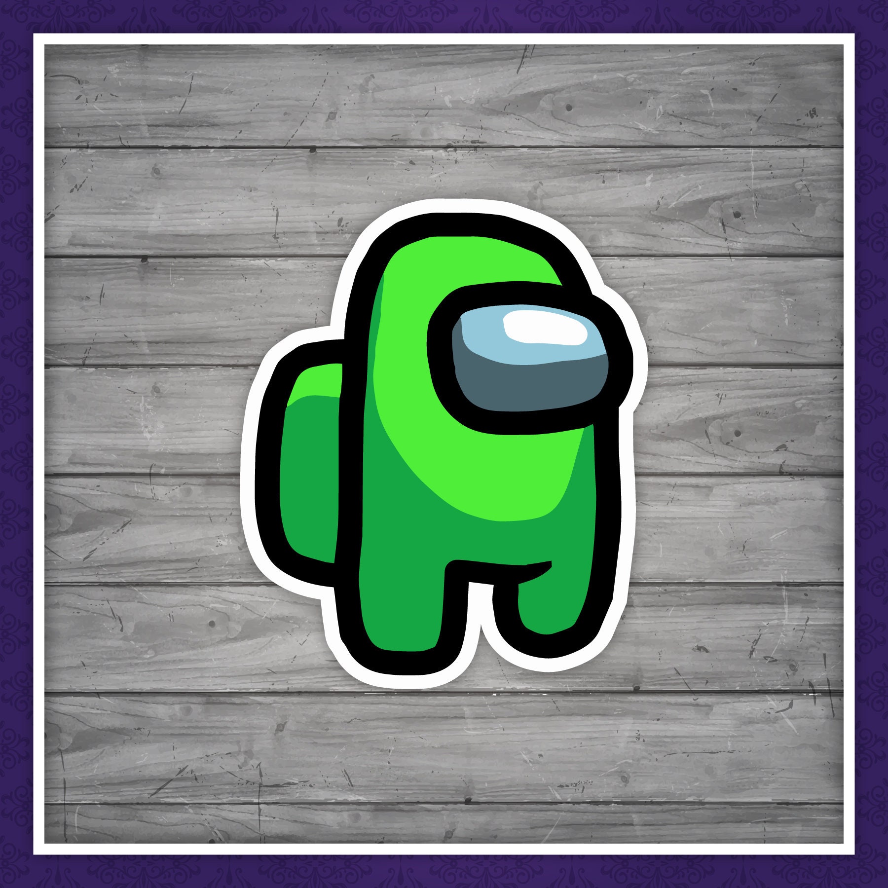 Among Us Lime Crewmate Imposter Decal/Sticker | Etsy