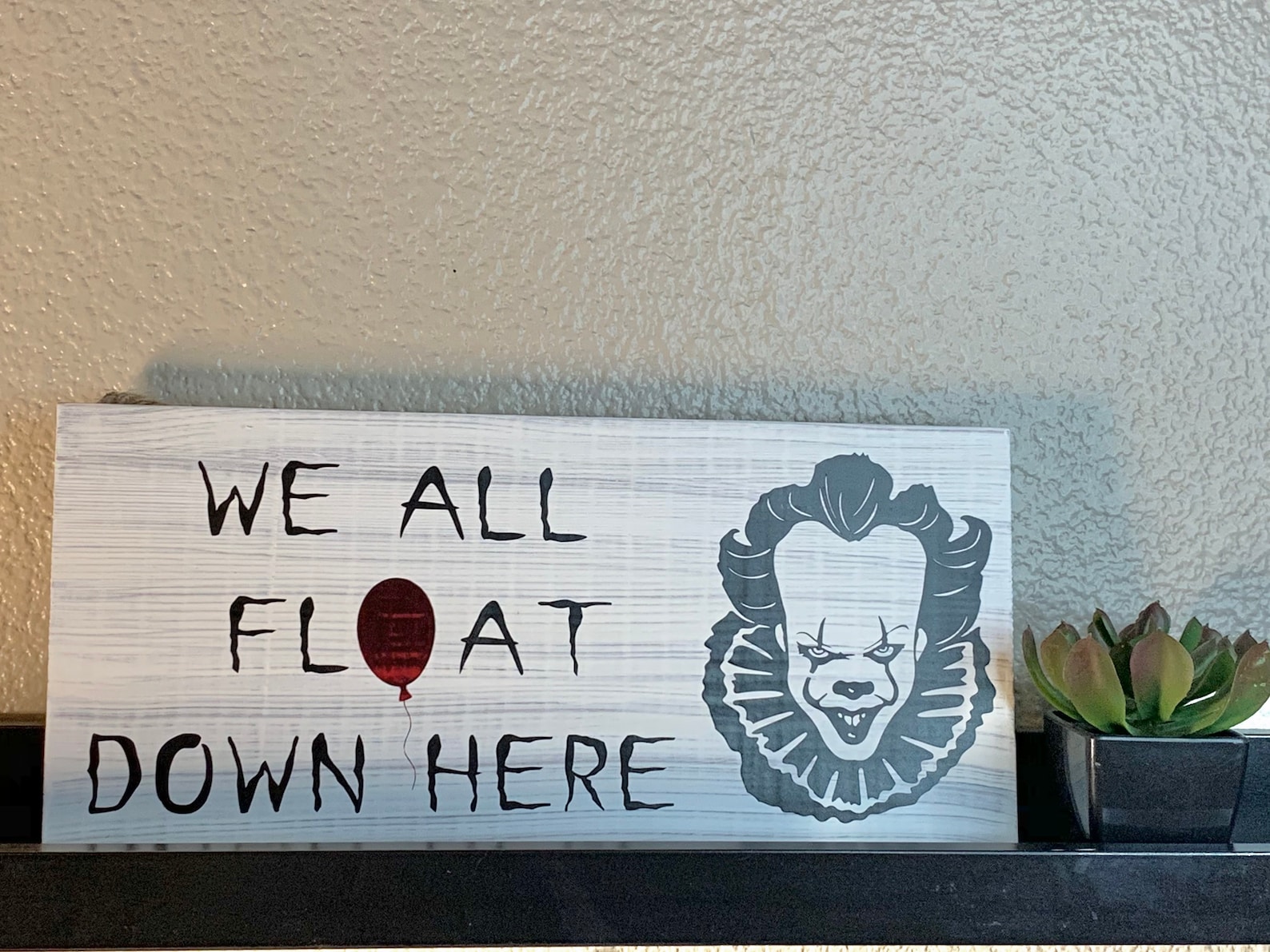 Pennywise it Movie Sign We All Float Down Here Red - Etsy