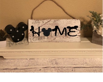 Disney Home Sign, Home Decor, Disney Home Decor, Disney Wall Hanging, Mickey Mouse Decor