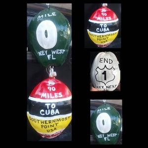 Custom Hand Painted KEYWEST SOUVENIR COCONUTS