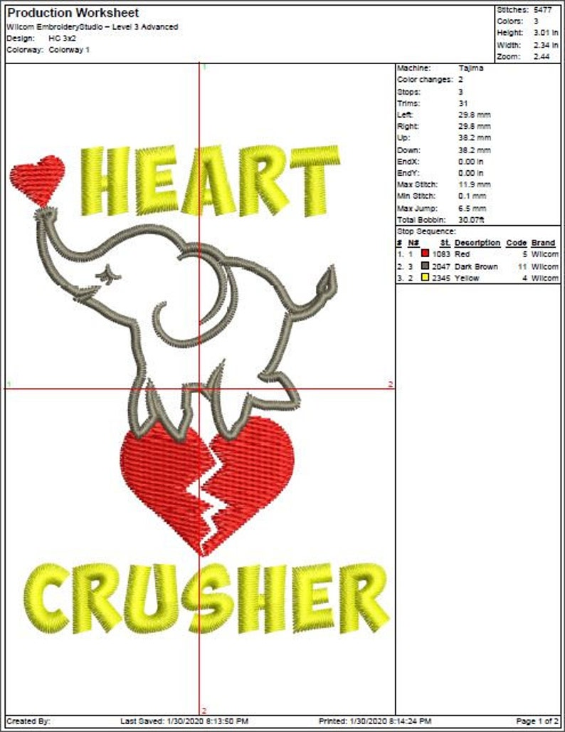 Embroidery Design Machine Embroidery Design DesignsbyHocane Heart Crusher 4 Sizes Instant Download