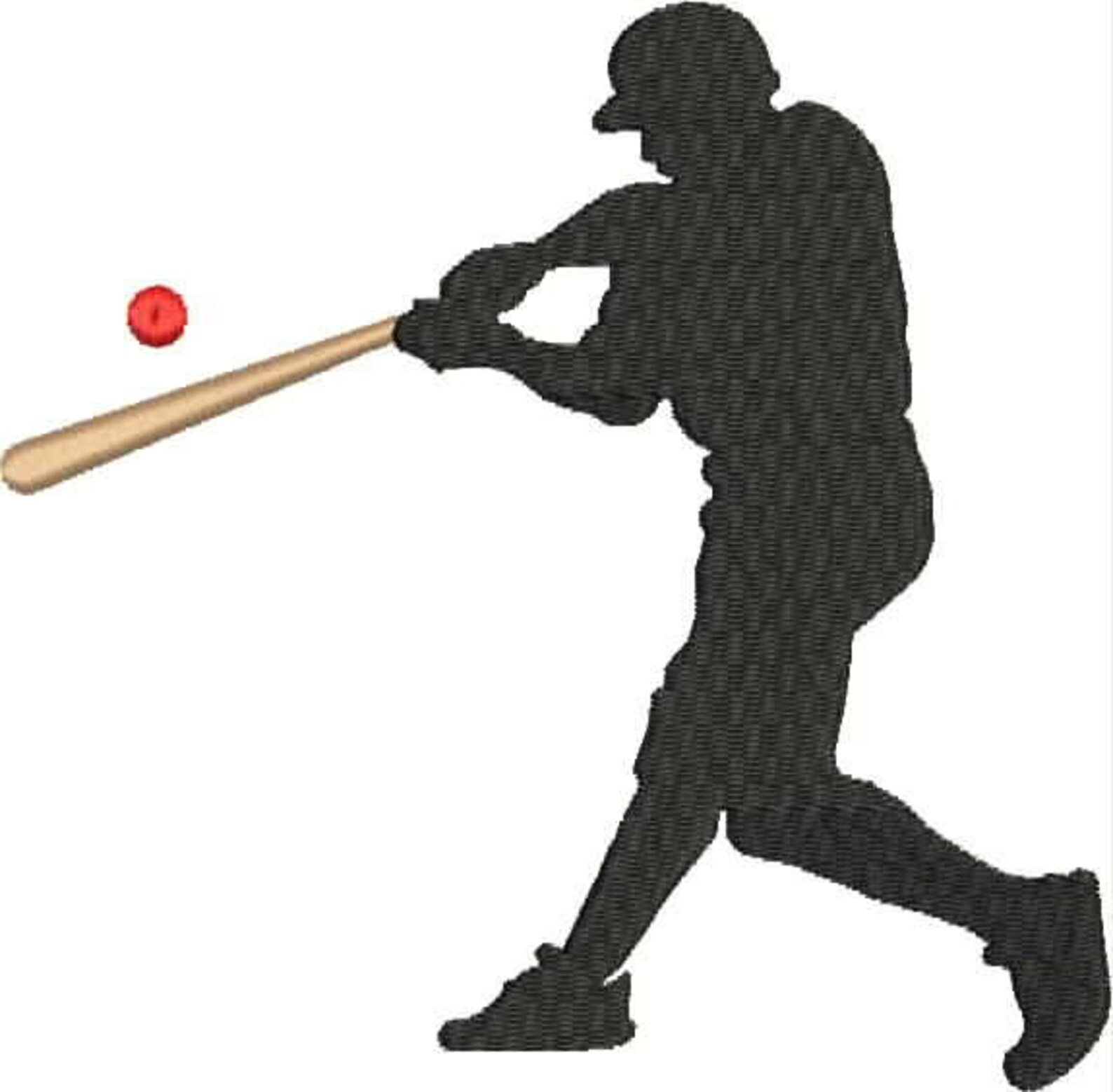 Baseball Player Embroidery Design 4 Sizes Designsbyhocane Etsy