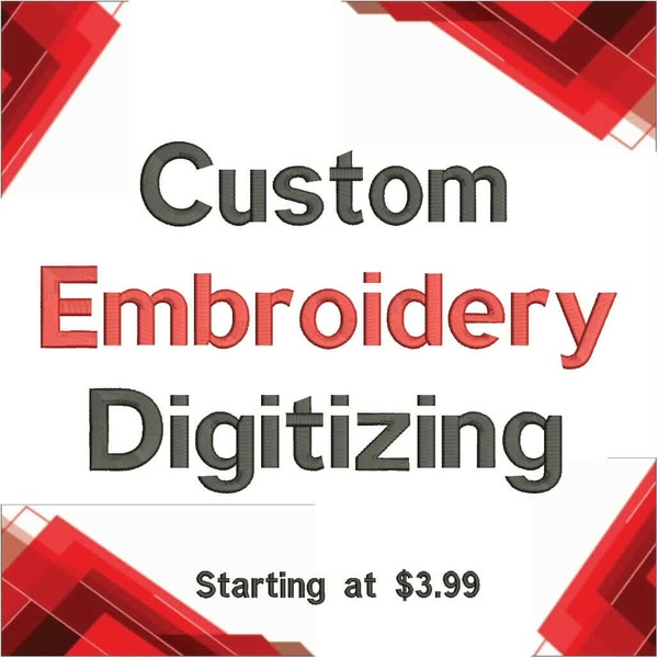 Custom Embroidery Digitizing Service Professional Embroidery Digitizing Logo Digitizing Embroidery File Creation Bespoke Emb Digitizing