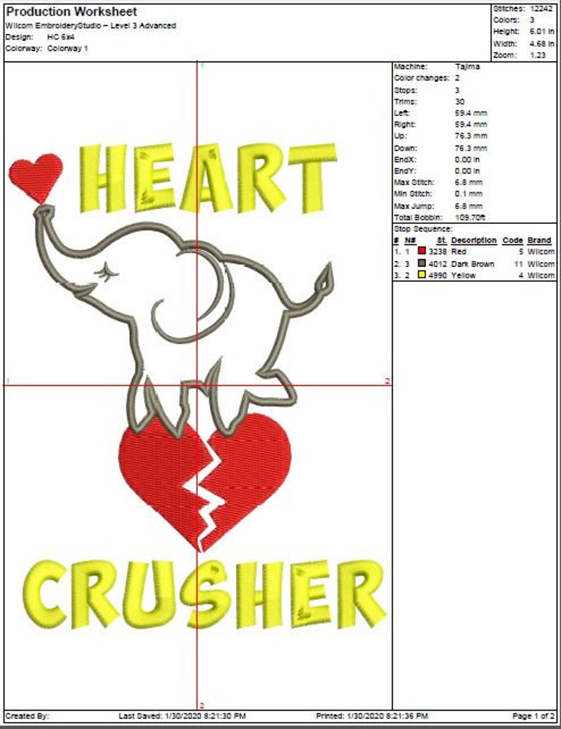 Embroidery Design Machine Embroidery Design DesignsbyHocane Heart Crusher 4 Sizes Instant Download