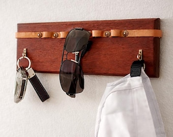 Sunglasses Organizer Wooden Display For Glasses Wall Hanger For Entryway Modern Key Hook Eyeglasses Holder Padauk Wood Rack Home Buyer Gift