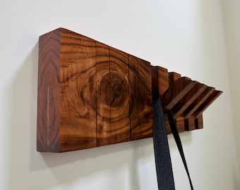 Solid Walnut Wood Mounted Piano Coat Rack, Unique Doorway Piano Key Wall Coat Rack, Home Decor Gift Walnut Rack For Hat Towel Bag Jacket Cap