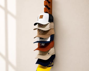 Hat Rack For Baseball Cap Wall Mount Hat Holder Gift For Men Golf Cap Organizer Wooden Hat Hanger Birthday Gift Christmas Gift For Husband