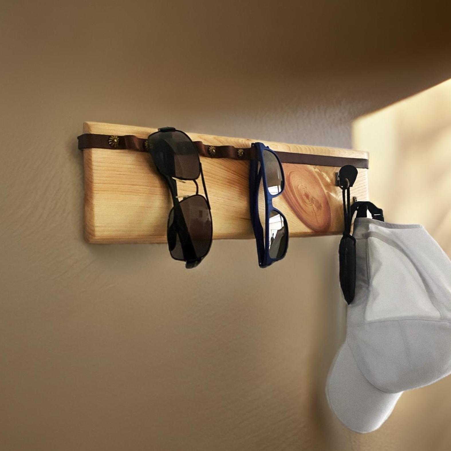 Dock à Lunettes Recouvert De Velours Et Cuir - Porte-lunettes élégant Pour Bureau Ou Table De Nuit - Organisateur Clés Et Montre