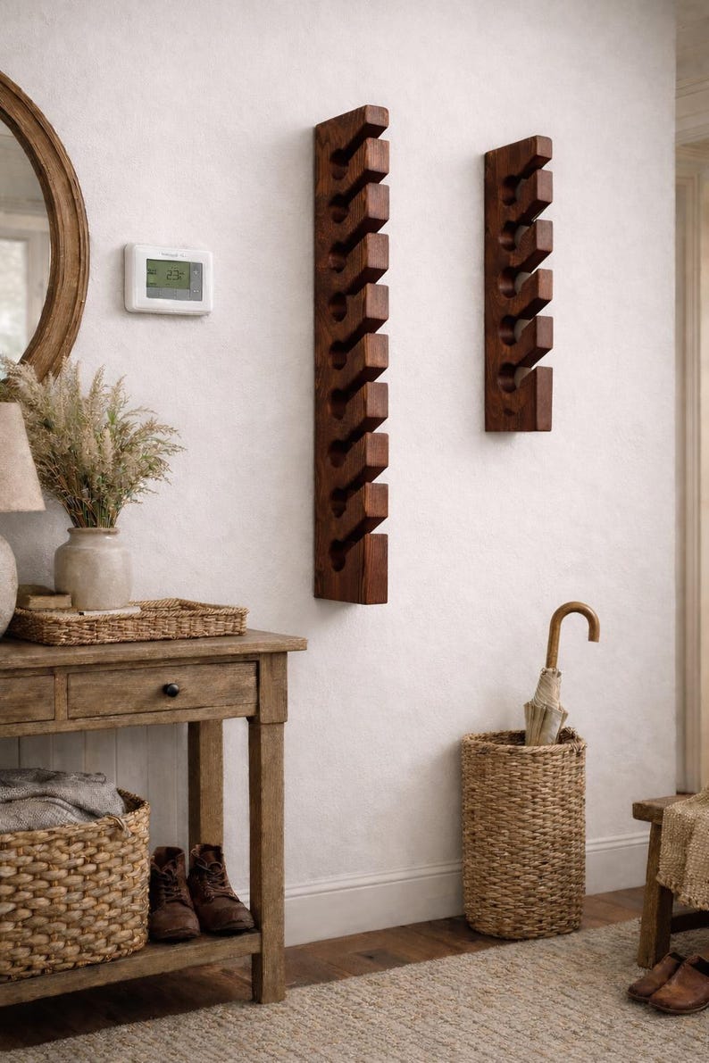 Wooden Hat Rack for Baseball Cap Wall Mount Hat Holder Gift for Men Golf Cap Holder Birthday Gift Husband Christmas Entryway Storage Hanger image 8