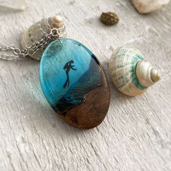 Diver Pendant Etsy