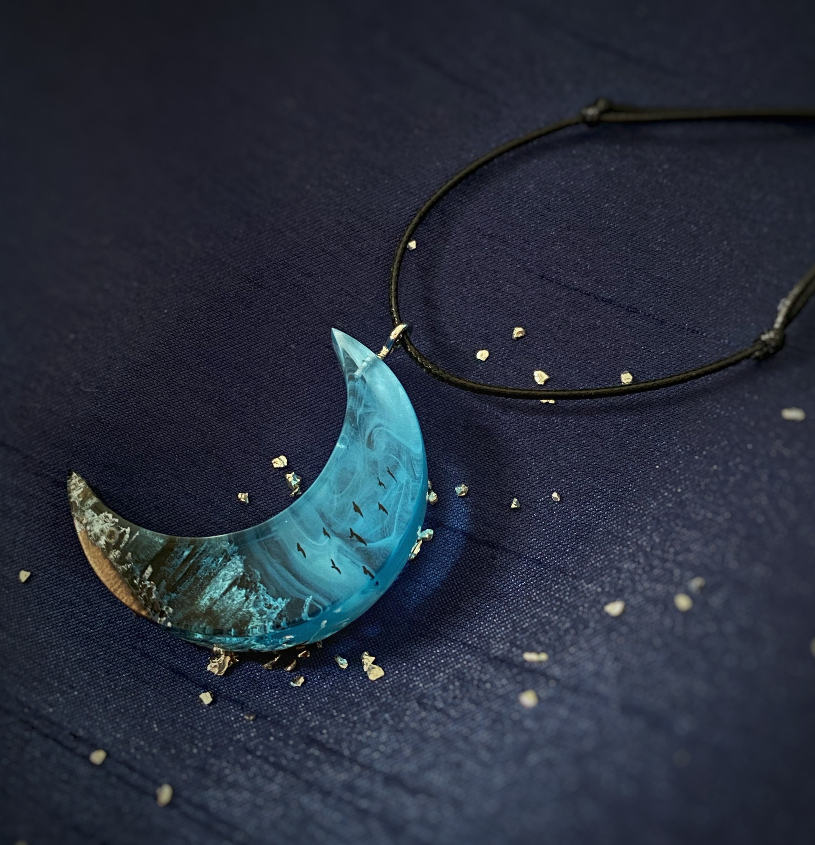 DREAMJWELL - Beautiful Blue Pearl Moon Designer Necklace Set DJ23916 –  dreamjwell