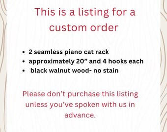 Custom seamless piano coat rack