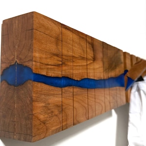 Unique Wooden Coat Rack With Resin Wall Mount Piano Key Coat Hanger Entryway Organizer Modern Hook For Wall Flip Down Organizer Maple Wood